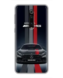 Чохол для Xiaomi Redmi K20 з картинкою «Mercedes — білий карбон»