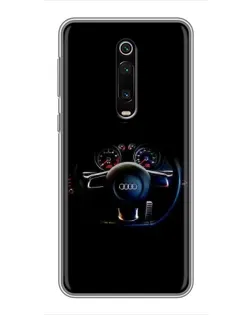 Чохол для Xiaomi Redmi K20 з картинкою «Салон Audi — кермо»