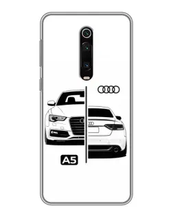 Чохол для Xiaomi Redmi K20 з картинкою «Audi — контрастний дизайн»