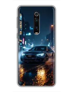 Чохол для Xiaomi Redmi K20 з картинкою «Нічне місто та Audi»