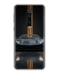 Чохол для Xiaomi Redmi K20 з картинкою «Lamborghini золоті лінії»