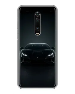 Чохол для Xiaomi Redmi K20 з картинкою «Чорний Lamborghini Aventador»