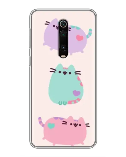 Чохол для Xiaomi Redmi K20 з картинкою «Pusheen тріо» Чохол для Xiaomi Redmi K20 з картинкою «Pusheen тріо»