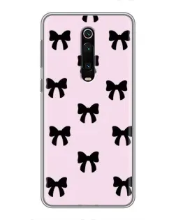Чехол для Xiaomi Redmi K20 с картинкой «Черные банты Coquette»