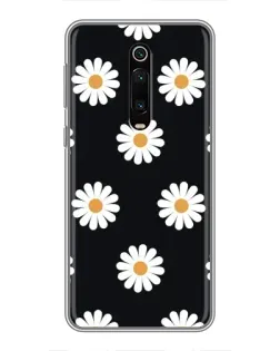 Чохол для Xiaomi Redmi K20 з картинкою «Ромашки на чорному»