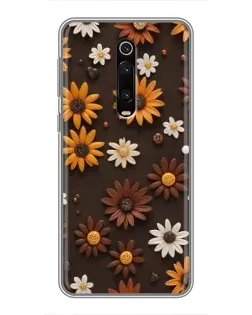 Чохол для Xiaomi Redmi K20 з картинкою «Візерунок з маленьких соняшників»