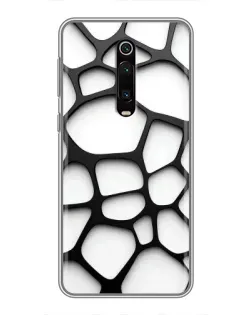 Чохол для Xiaomi Redmi K20 з картинкою «Біла об'ємна сітка»