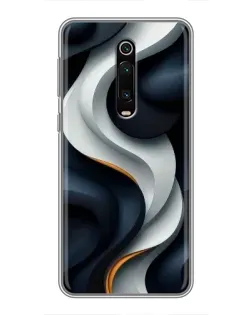 Чохол для Xiaomi Redmi K20 з картинкою «Об'ємні чорно-білі стрічки»