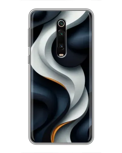Чехол для Xiaomi Redmi K20 с картинкой «Объемные черно-белые ленты» Чехол для Xiaomi Redmi K20 с картинкой «Объемные черно-белые ленты»