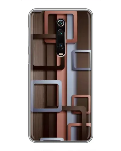 Чехол для Xiaomi Redmi K20 с картинкой «Коричневые объемные квадраты» Чехол для Xiaomi Redmi K20 с картинкой «Коричневые объемные квадраты»