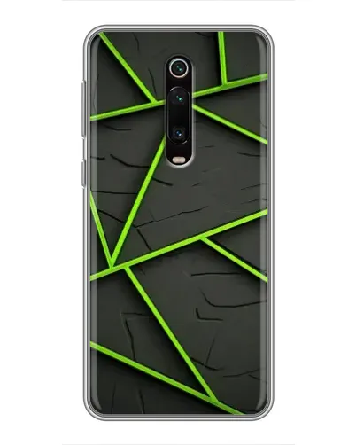 Чехол для Xiaomi Redmi K20 с картинкой «Зеленые геометрические линии» Чехол для Xiaomi Redmi K20 с картинкой «Зеленые геометрические линии»