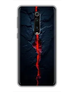 Чехол для Xiaomi Redmi K20 с картинкой «Kрасная лавовая трещина»