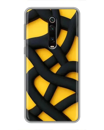 Чехол для Xiaomi Redmi K20 с картинкой «Черное желтое переплетение» Чехол для Xiaomi Redmi K20 с картинкой «Черное желтое переплетение»