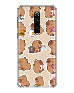 Чохол для Xiaomi Redmi K20 з картинкою «Капібари паттерн» Чохол для Xiaomi Redmi K20 з картинкою «Капібари паттерн»