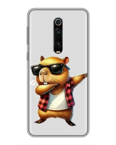 Чехол для Xiaomi Redmi K20 с картинкой «Капибара рэпер даб»