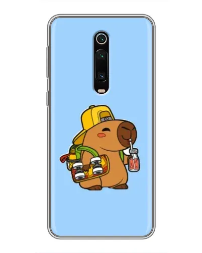 Чехол для Xiaomi Redmi K20 с картинкой «Капибара на скейте»