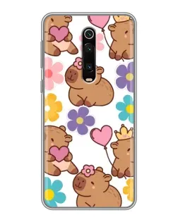 Чохол для Xiaomi Redmi K20 з картинкою «Квітковий паттерн капібар» Чохол для Xiaomi Redmi K20 з картинкою «Квітковий паттерн капібар»