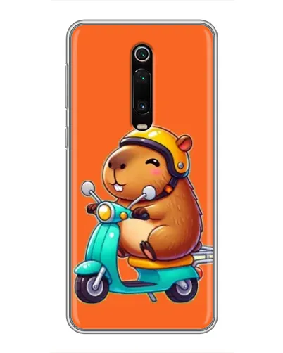 Чехол для Xiaomi Redmi K20 с картинкой «Капибара на скутере»