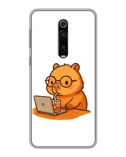Чехол для Xiaomi Redmi K20 с картинкой «Капибара с ноутбуком»
