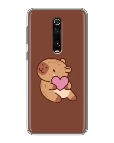 Чехол для Xiaomi Redmi K20 с картинкой «Капибара с сердцем»