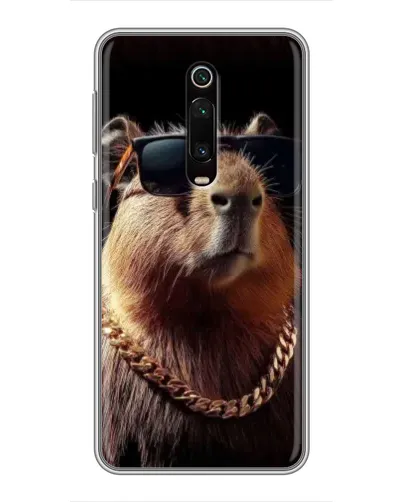 Чехол для Xiaomi Redmi K20 с картинкой «Капибара золотая цепь»