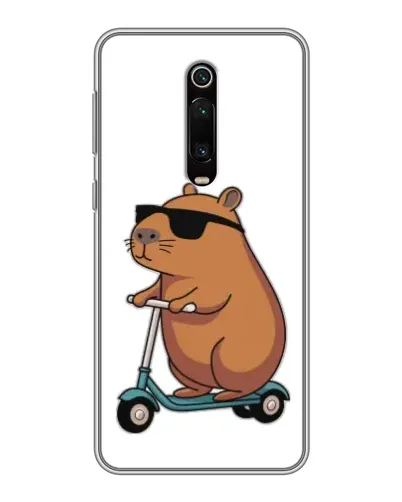 Чехол для Xiaomi Redmi K20 с картинкой «Капибара на самокате»