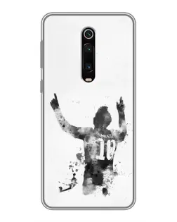 Чехол для Xiaomi Redmi K20 с картинкой «Черно-белый силуэт Месси» Чехол для Xiaomi Redmi K20 с картинкой «Черно-белый силуэт Месси»