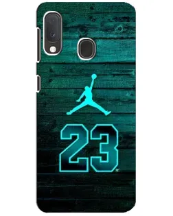Чехол для Samsung Galaxy A20e с картинкой «Jordan Cyan 23» Чехол для Samsung Galaxy A20e с картинкой «Jordan Cyan 23»