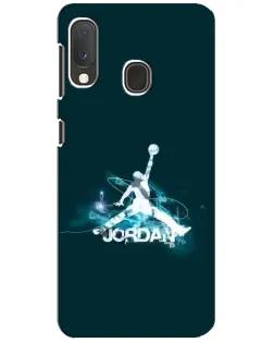 Чехол для Samsung Galaxy A20e с картинкой «Jordan Blue Fire» Чехол для Samsung Galaxy A20e с картинкой «Jordan Blue Fire»