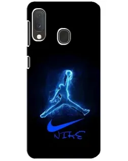 Чехол для Samsung Galaxy A20e с картинкой «Jordan Neon Blue» Чехол для Samsung Galaxy A20e с картинкой «Jordan Neon Blue»