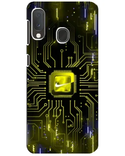 Чехол для Samsung Galaxy A20e с картинкой «Nike — золотая искра»