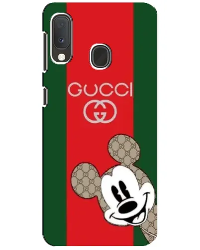 Чохол для Samsung Galaxy A20e з картинкою «Gucci — смуги та Міккі»