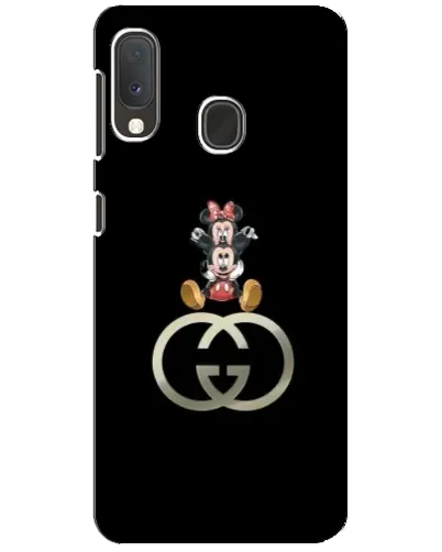 Чохол для Samsung Galaxy A20e з картинкою «Мінні Маус на лого»