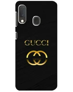 Чохол для Samsung Galaxy A20e з картинкою «Золотий логотип Gucci» Чохол для Samsung Galaxy A20e з картинкою «Золотий логотип Gucci»