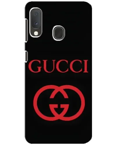 Чохол для Samsung Galaxy A20e з картинкою «Gucci — червоний логотип»