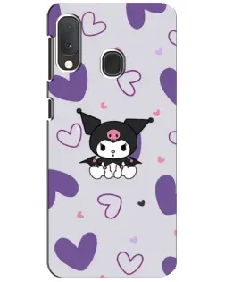 Чехол для Samsung Galaxy A20e с картинкой «Kuromi и лавандовые сердца» Чехол для Samsung Galaxy A20e с картинкой «Kuromi и лавандовые сердца»