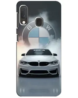 Чехол для Samsung Galaxy A20e с картинкой «BMW в белом дыму»