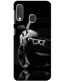 Чехол для Samsung Galaxy A20e с картинкой «Черная BMW — профиль»