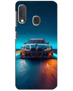Чехол для Samsung Galaxy A20e с картинкой «BMW — огни неона»