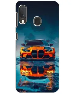 Чехол для Samsung Galaxy A20e с картинкой «BMW — золотая эмблема»