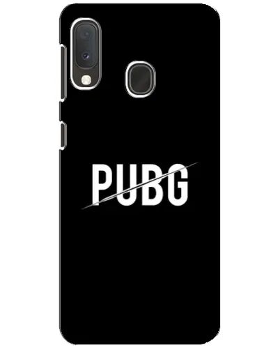 Чохол для Samsung Galaxy A20e з картинкою «PUBG — білий логотип»