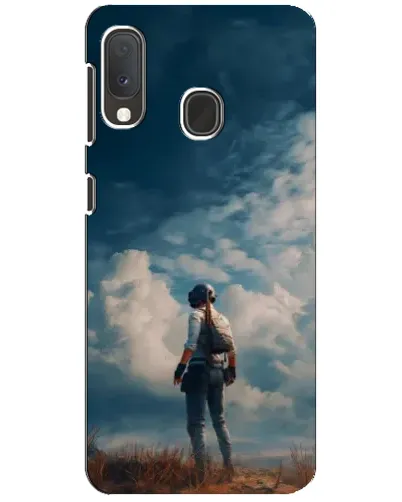 Чохол для Samsung Galaxy A20e з картинкою «Герой PUBG на скелі»