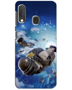 Чохол для Samsung Galaxy A20e з картинкою «Десант PUBG — стрибок»