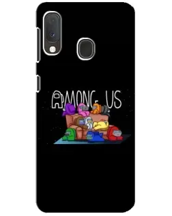 Чехол для Samsung Galaxy A20e с картинкой «Логотип Among Us»