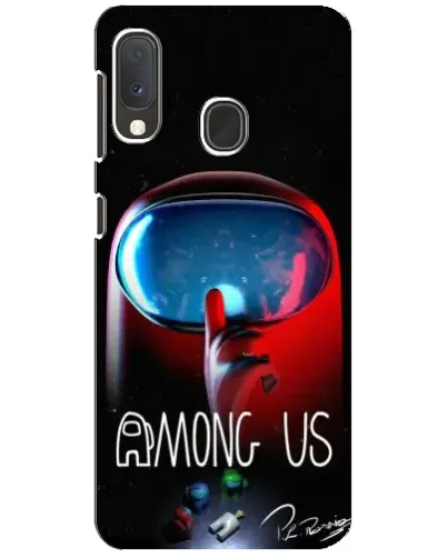 Чехол для Samsung Galaxy A20e с картинкой «Красный импостер — макро» Чехол для Samsung Galaxy A20e с картинкой «Красный импостер — макро»