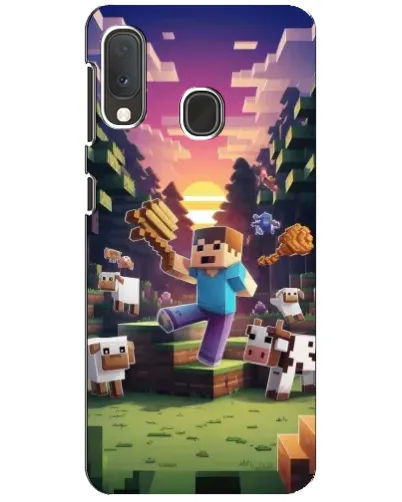 Чехол для Samsung Galaxy A20e с картинкой «Стив на ферме» Чехол для Samsung Galaxy A20e с картинкой «Стив на ферме»