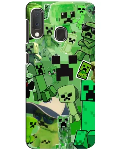 Чехол для Samsung Galaxy A20e с картинкой «Криперы Minecraft» Чехол для Samsung Galaxy A20e с картинкой «Криперы Minecraft»