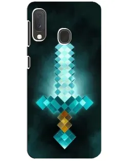 Чехол для Samsung Galaxy A20e с картинкой «Алмазный меч неон» Чехол для Samsung Galaxy A20e с картинкой «Алмазный меч неон»