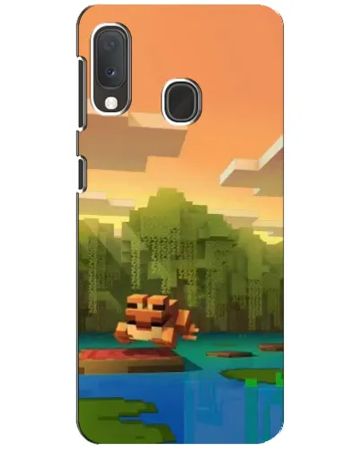 Чехол для Samsung Galaxy A20e с картинкой «Майнкрафт закат солнца» Чехол для Samsung Galaxy A20e с картинкой «Майнкрафт закат солнца»