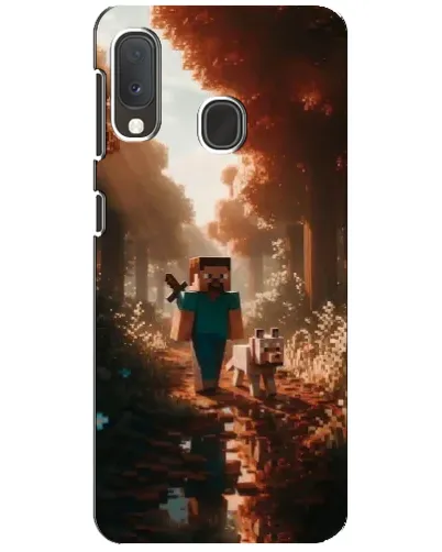 Чехол для Samsung Galaxy A20e с картинкой «Стив в лесу» Чехол для Samsung Galaxy A20e с картинкой «Стив в лесу»